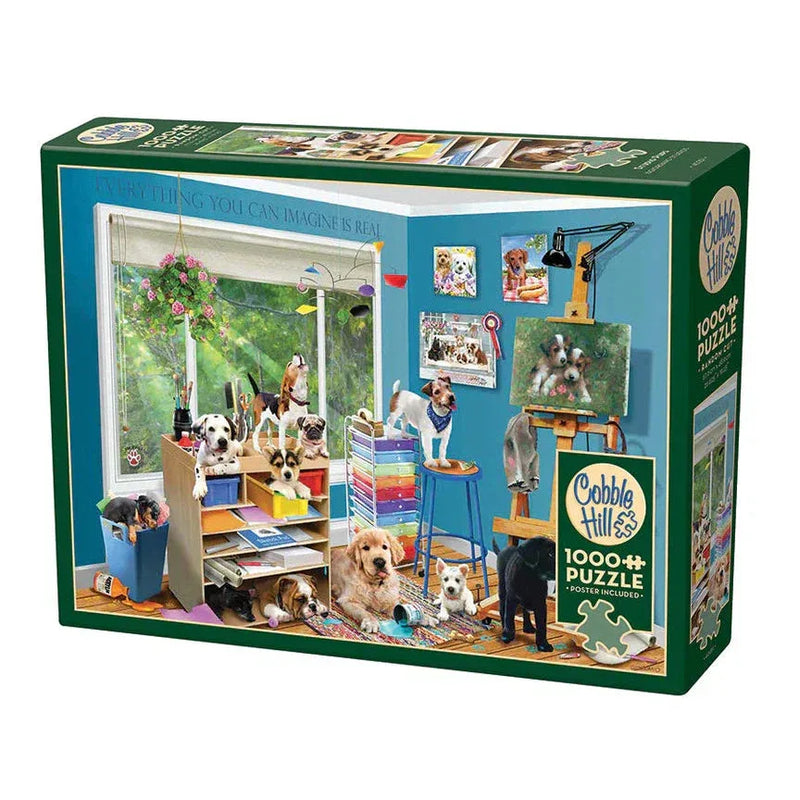 Studio Pups 1000 Piece Jigsaw Puzzle Cobble Hill - BIG FRENCHIES