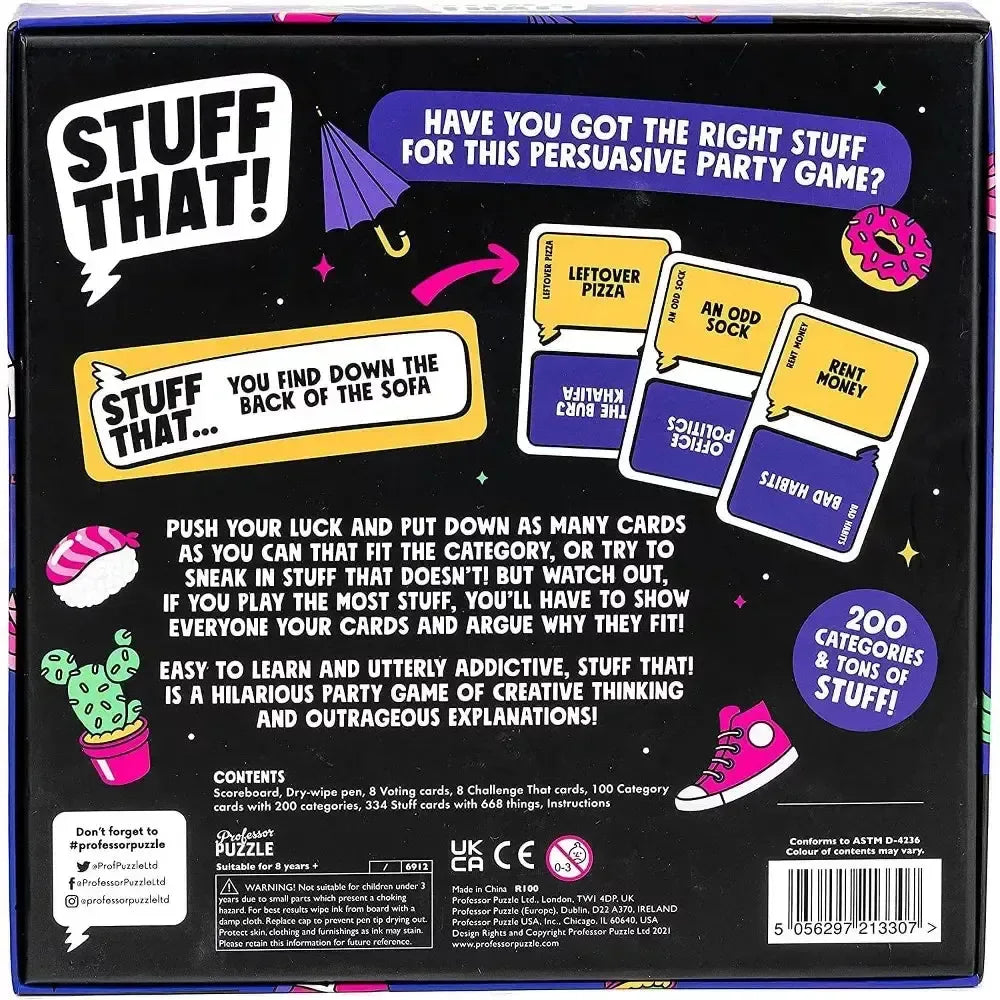 Stuff That! - Persuasive Party Game - Professor Puzzle - BIG FRENCHIES