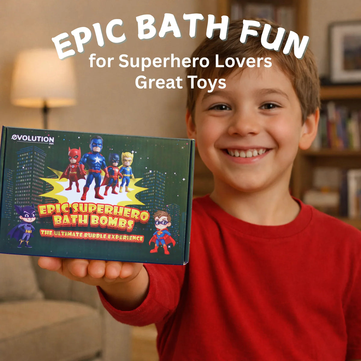 EvolutionUSA Epic Superhero Bath Bombs for Kids, 6pc Super Hero Bath Bombs with Toy Inside Bathbombs, Spiderman Bathbomb with Surprise Inside, Bath Balls for Marvel Lovers, Easter Childrens Bath Bomb - BIG FRENCHIES