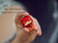EvolutionUSA Epic Superhero Bath Bombs for Kids, 6pc Super Hero Bath Bombs with Toy Inside Bathbombs, Spiderman Bathbomb with Surprise Inside, Bath Balls for Marvel Lovers, Easter Childrens Bath Bomb - BIG FRENCHIES