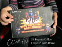 EvolutionUSA Epic Superhero Bath Bombs for Kids, 6pc Super Hero Bath Bombs with Toy Inside Bathbombs, Spiderman Bathbomb with Surprise Inside, Bath Balls for Marvel Lovers, Easter Childrens Bath Bomb - BIG FRENCHIES
