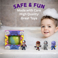 EvolutionUSA 1pc Green Epic Superhero Bath Bombs for Kids, Super Hero Bath Bomb with Toy Inside, Lush Children Bathbomb, Organic Bathbomb with Surprise Inside, Fizzy Fun Superhero Bath Ball - BIG FRENCHIES