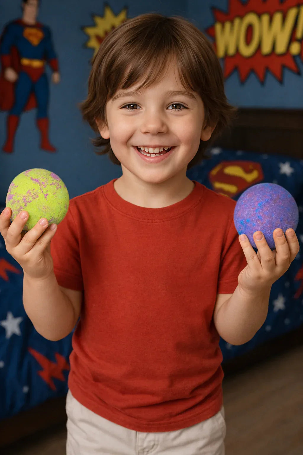 EvolutionUSA Epic Superhero Bath Bombs for Kids, 6 Super Hero Bath Bombs with Toy Inside Bathbombs, Spiderman Bathbomb with Surprise Inside, Bath Balls for Marvel Lovers, Easter Childrens Bath - BIG FRENCHIES