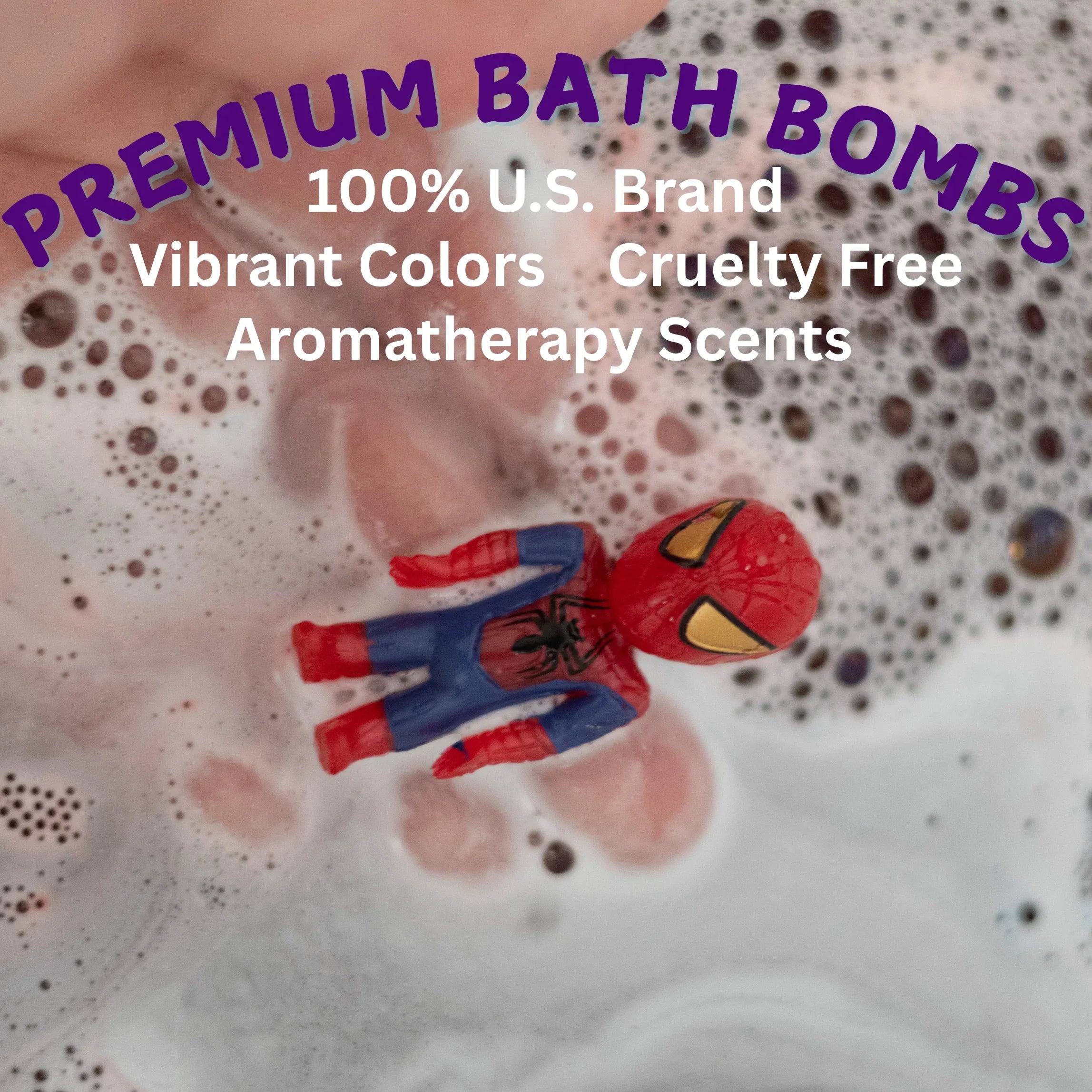 EvolutionUSA Epic Superhero Bath Bombs for Kids, 6 Super Hero Bath Bombs with Toy Inside Bathbombs, Spiderman Bathbomb with Surprise Inside, Bath Balls for Marvel Lovers, Easter Childrens Bath - BIG FRENCHIES