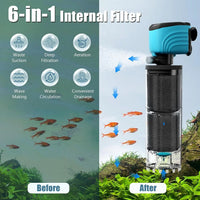 Submersible Aquarium Filter 450 GPH for 50–300 Gallon Fish & Turtle Tanks