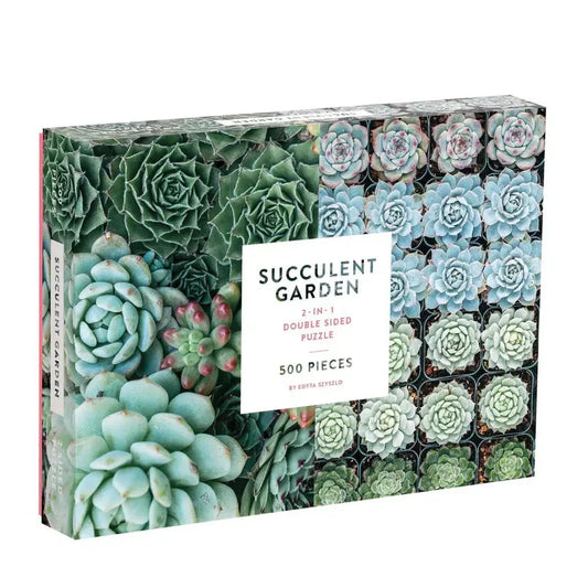 Succulent Garden Double-Sided 500 Piece Jigsaw Puzzle Galison - BIG FRENCHIES