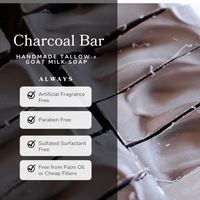 Clarifying Charcoal Bar Handmade Tallow and Goat Milk Soap Bar - BIG FRENCHIES