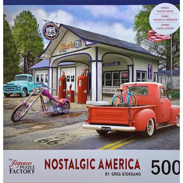 Summer Fill Up Nostalgic America 500 Piece Jigsaw Puzzle Leap Year - BIG FRENCHIES