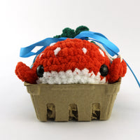 Summer the Strawberry Whale Crocheted Plushie