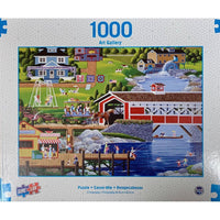 Sunday at the Covered Bridge Art Gallery 1000 Piece Jigsaw Puzzle Sure Lox