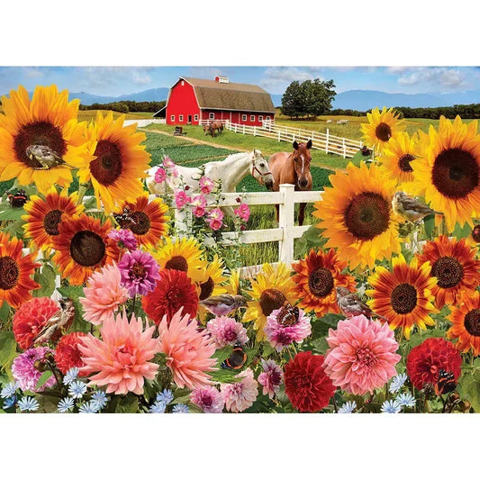 Sunflower Farm 1000 Piece Jigsaw Puzzle Cobble Hill - BIG FRENCHIES