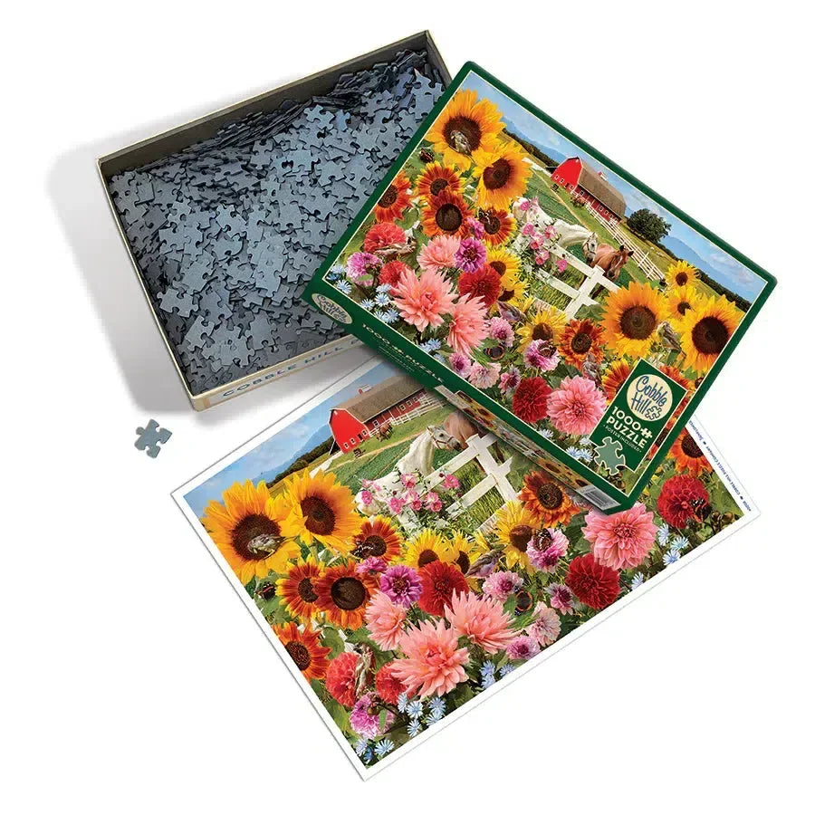 Sunflower Farm 1000 Piece Jigsaw Puzzle Cobble Hill - BIG FRENCHIES