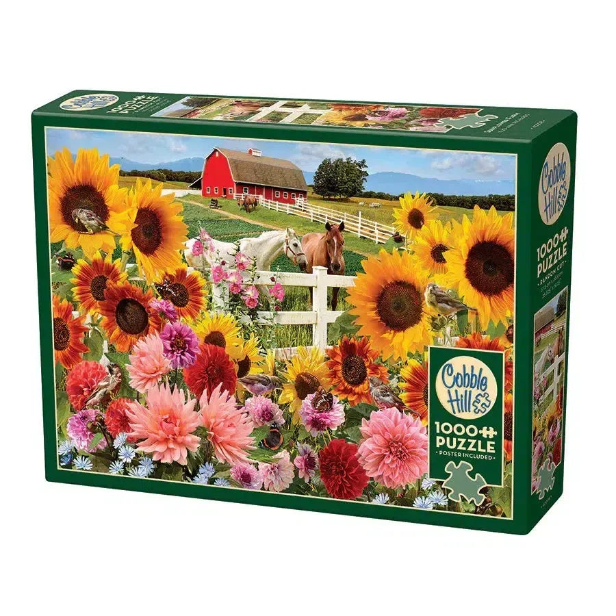Sunflower Farm 1000 Piece Jigsaw Puzzle Cobble Hill - BIG FRENCHIES