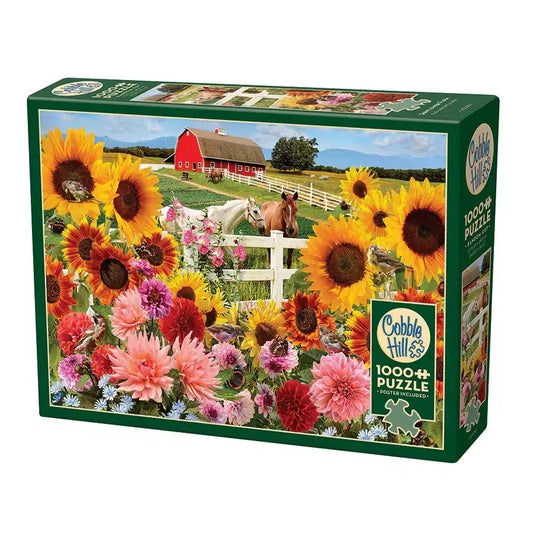 Sunflower Farm 1000 Piece Jigsaw Puzzle Cobble Hill - BIG FRENCHIES