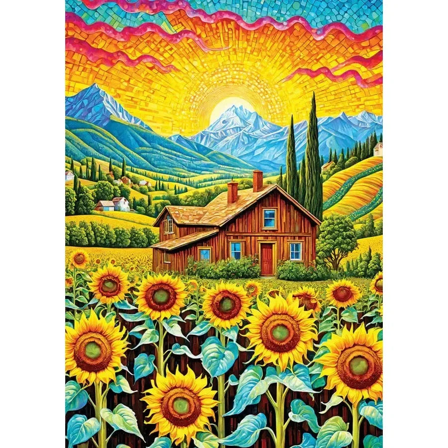 Sunflower House 1000 Piece Jigsaw Puzzle Enjoy - BIG FRENCHIES