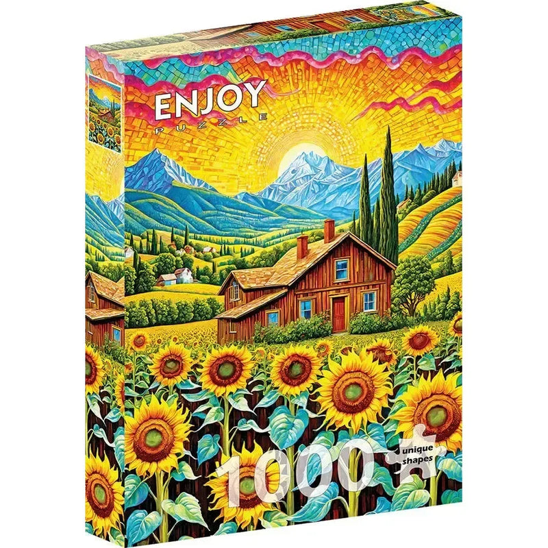 Sunflower House 1000 Piece Jigsaw Puzzle Enjoy - BIG FRENCHIES