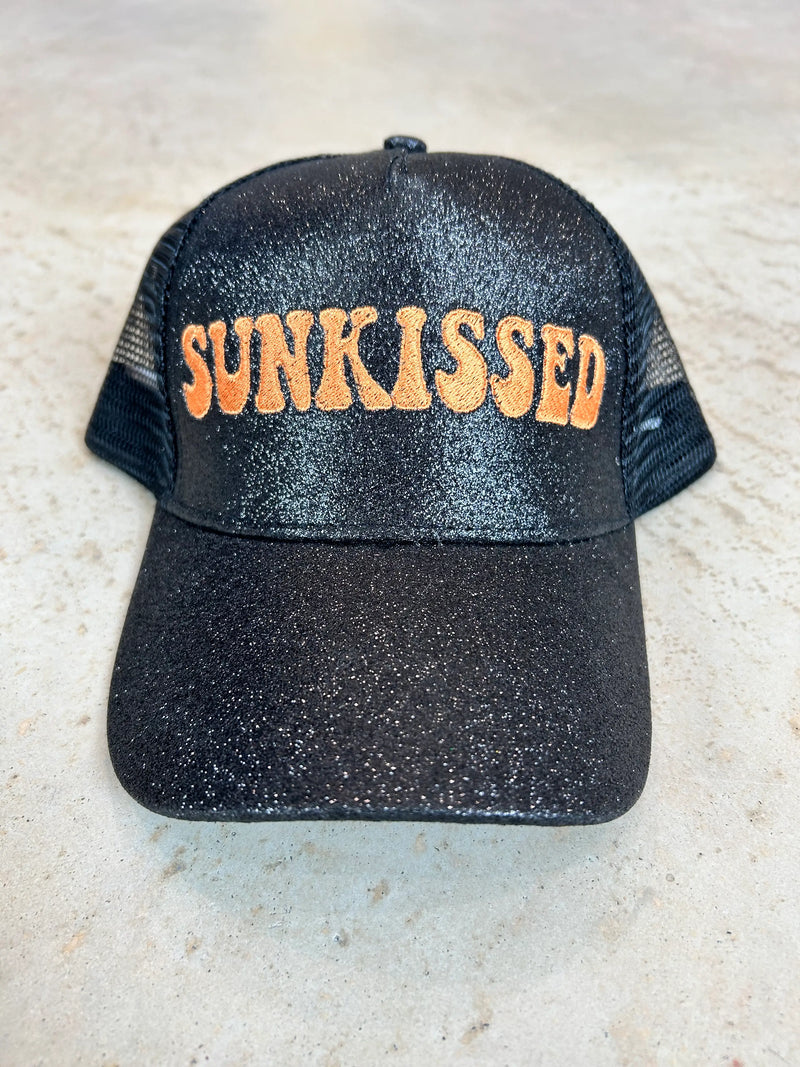 Sunkissed Black Glitter Ponytail Cap - BIG FRENCHIES