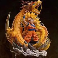 Super Saiyan 3 Goku Chibi Figure, SSJ3 Dragon Ball Z DBZ Figurine, Anime 6 in