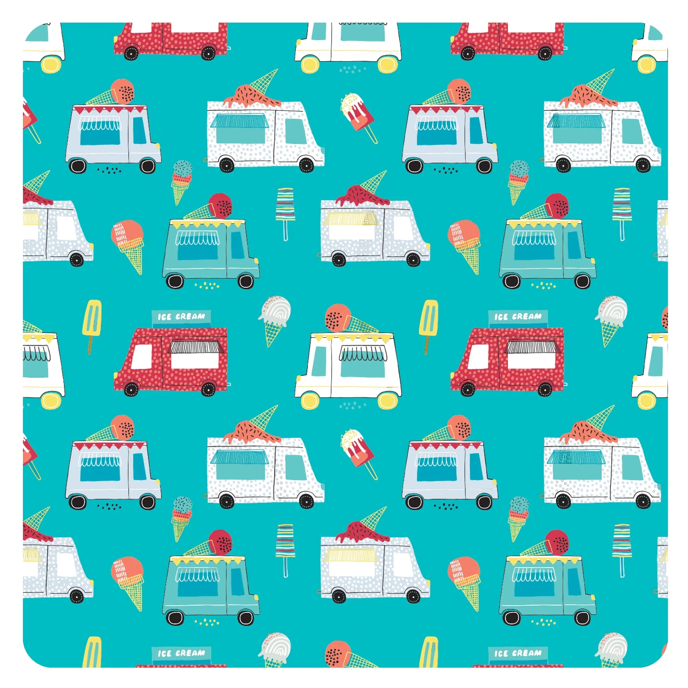 Ice Cream Truck - Waterproof Wet Bag (For mealtime, on-the-go, and more!) - BIG FRENCHIES