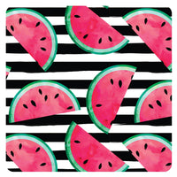 Summer Stripes - Watermelon - Splash Mat - A Waterproof Catch-All for Highchair Spills and More! - BIG FRENCHIES