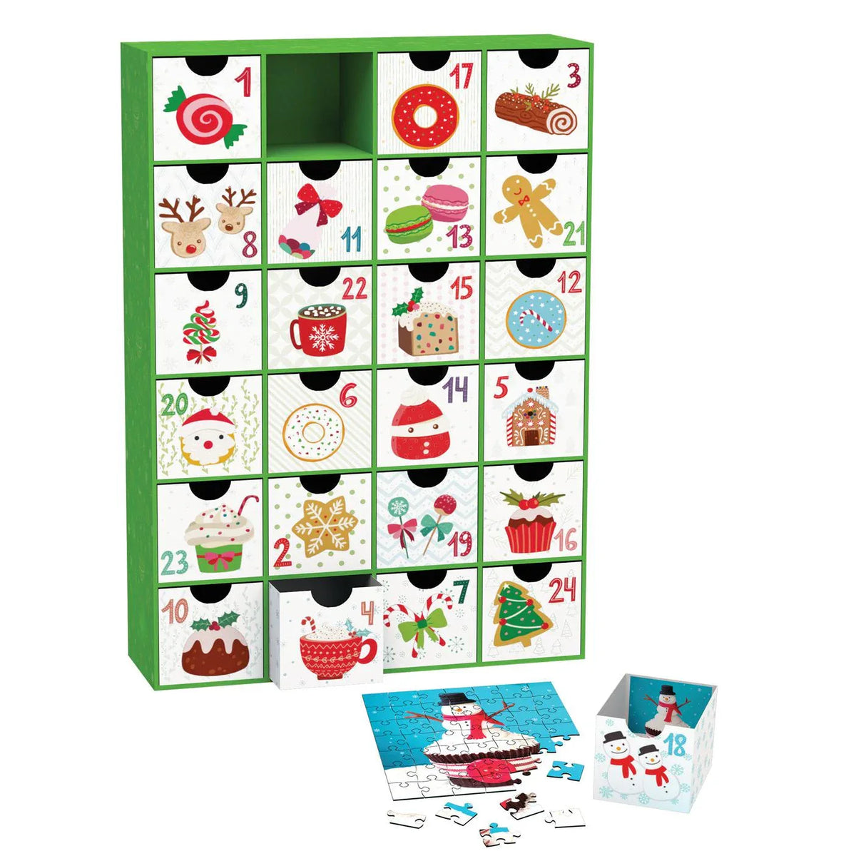 Sweet Christmas Advent Calendar - 24 Set of 50 Piece Mini Jigsaw Puzzles Eurographics - BIG FRENCHIES