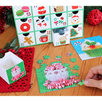 Sweet Christmas Advent Calendar - 24 Set of 50 Piece Mini Jigsaw Puzzles Eurographics