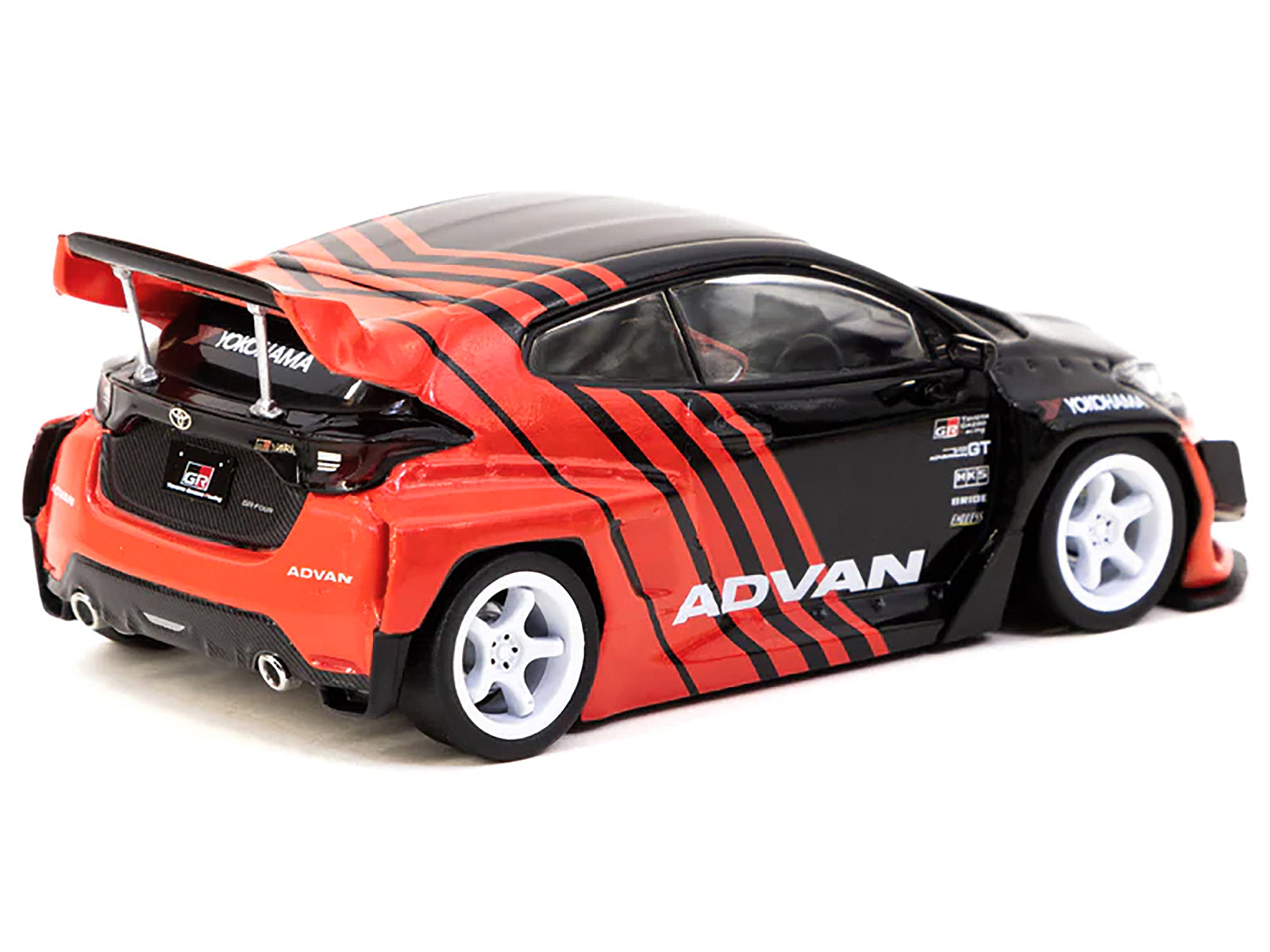Toyota "Pandem" Yaris RHD (Right Hand Drive) Black and Red "ADVAN" Livery "Hobby43" Series 1/43 Diecast Model Car by Tarmac Works - BIG FRENCHIES
