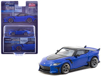 Nissan VeilSide FFZ400 Fairlady Z RHD (Right Hand Drive) Blue Metallic with Black Top "Global64" Series 1/64 Diecast Model by Tarmac Works