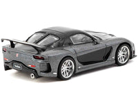Mazda RX-7 "VeilSide Fortune7" RHD (Right Hand Drive) Gray Metallic and Black "Global64" Series 1/64 Diecast Model Car by Tarmac Works