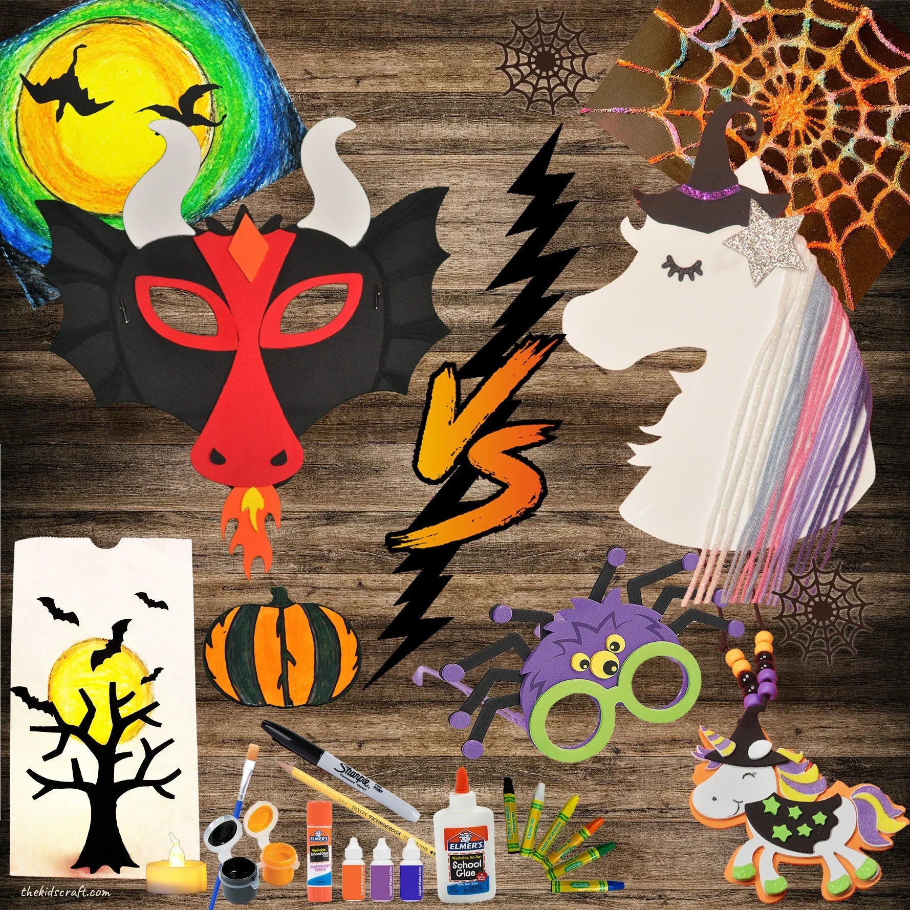 The Fiery Dragon & The Mystical Unicorn Witch DIY Craft Kit Box Combo - BIG FRENCHIES