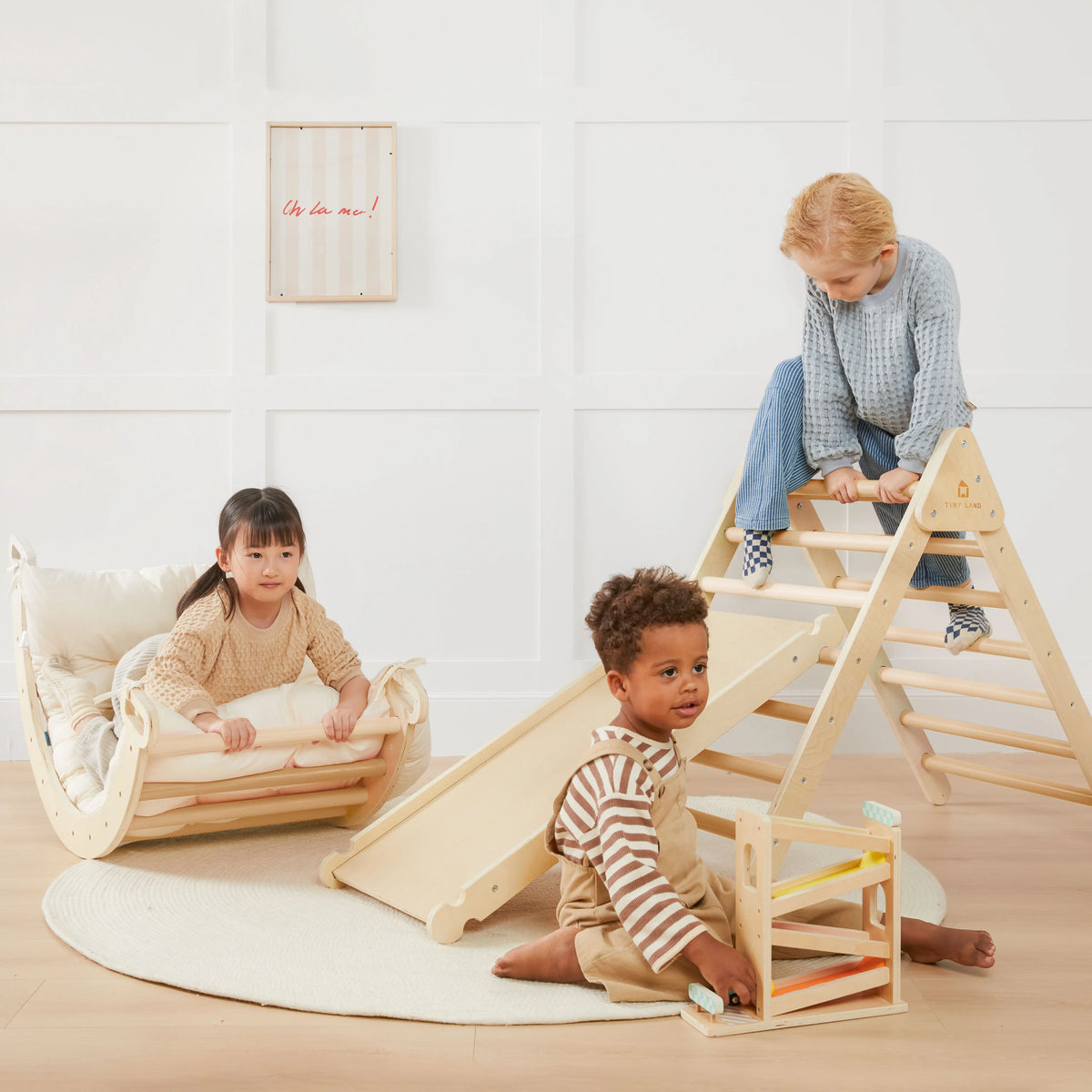 Tiny Land® 7-in-1 Montessori Climbing Set with Play Pad