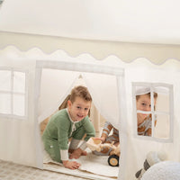 Tiny Land® Playhouse Tent – Natural Cream Indoor Tent for Kids