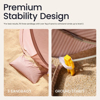 Tiny Land® Baby Beach Tent – Blush Pink Play Tent for Outdoor Fun