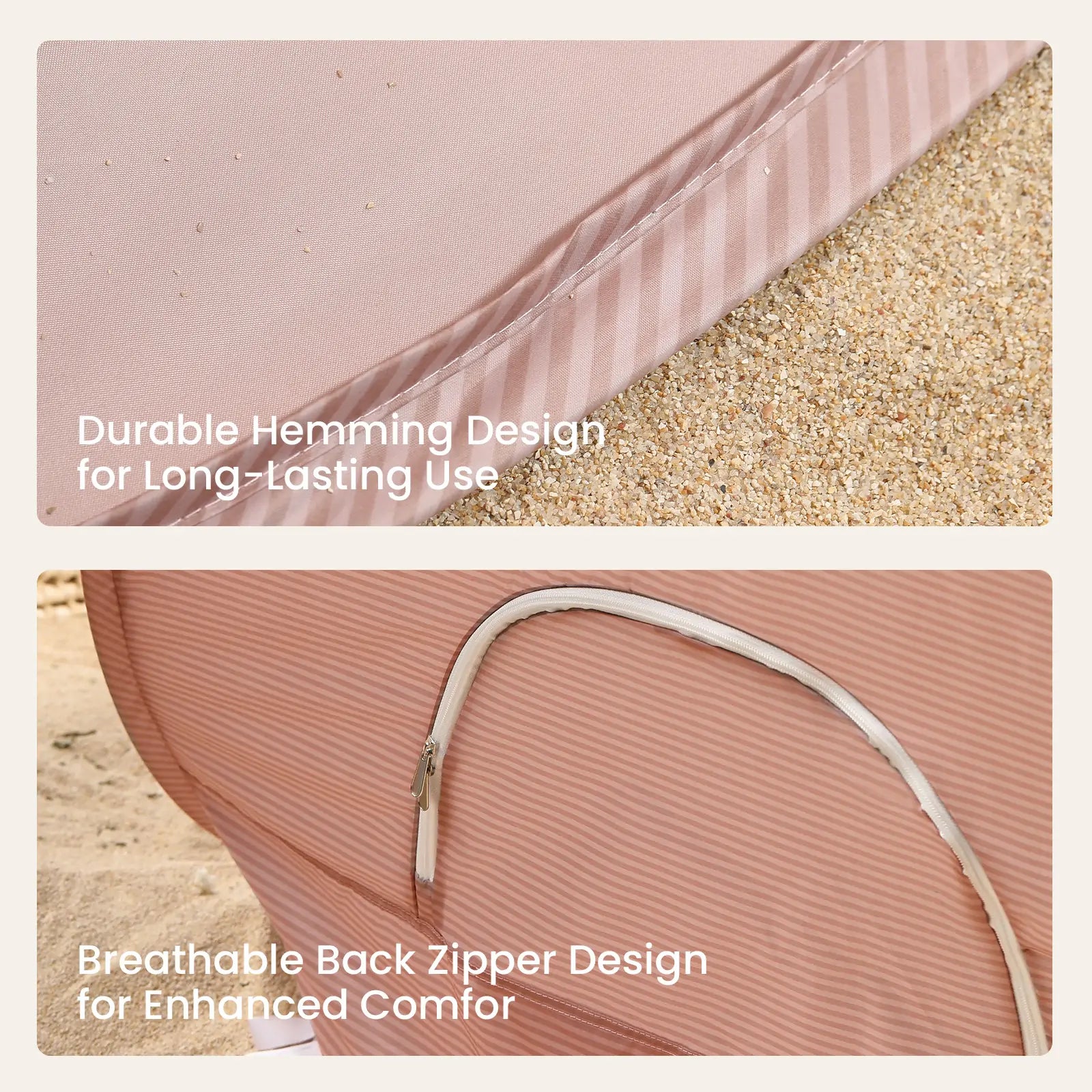 Tiny Land® Baby Beach Tent – Blush Pink Play Tent for Outdoor Fun