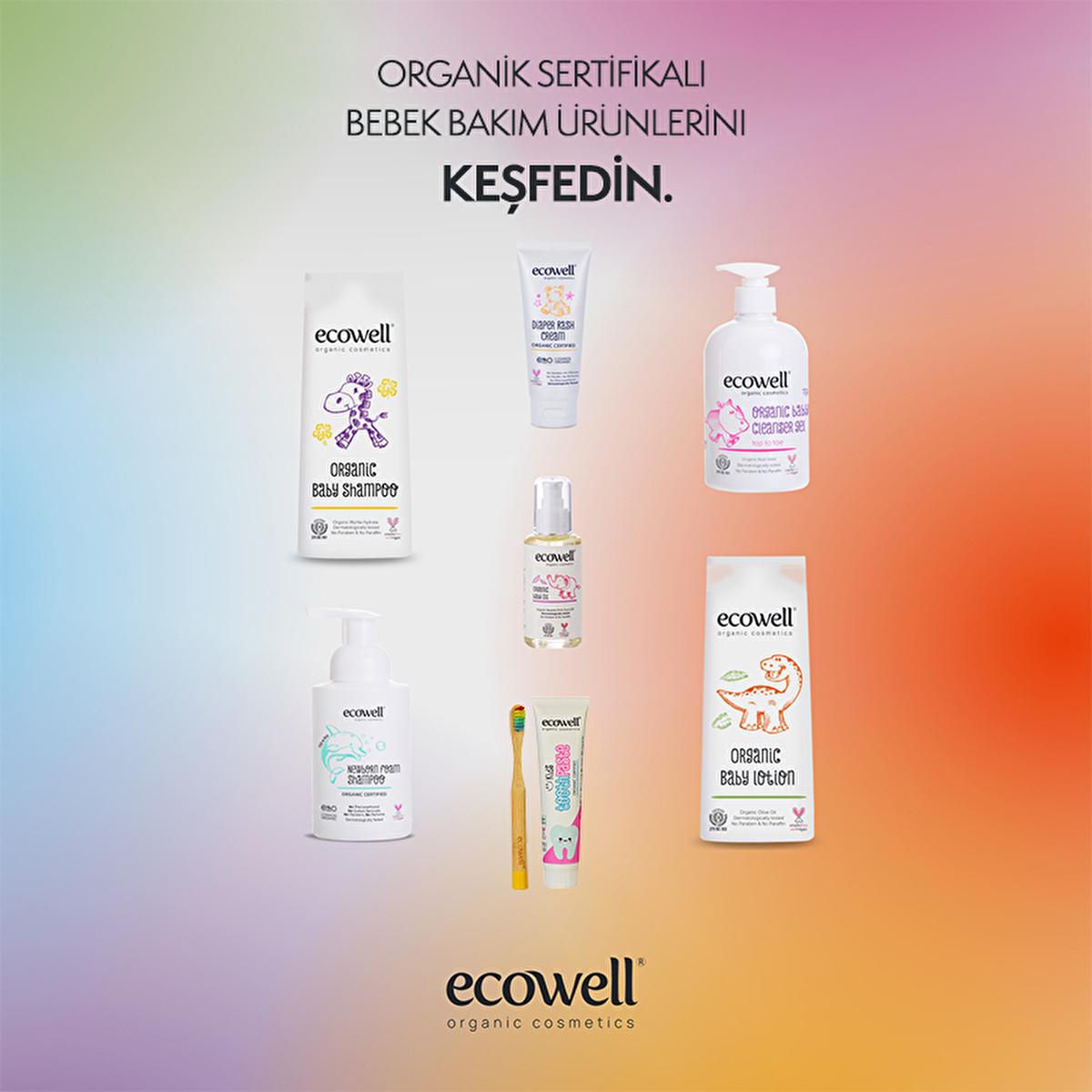 Ecowell Organic Baby Lotion - Natural Moisturizer for Sensitive Skin, Vegan & Cruelty-Free Certified, 10.14 fl oz