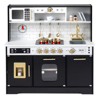 Wooden Play Kitchen for Kids with Realistic Lights and Sounds-White