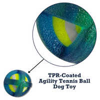 TPR-Coated Agility Tennis Ball Dog Toy – Durable & Pet-Safe - BIG FRENCHIES