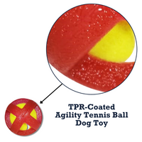 TPR-Coated Agility Tennis Ball Dog Toy – Durable & Pet-Safe - BIG FRENCHIES