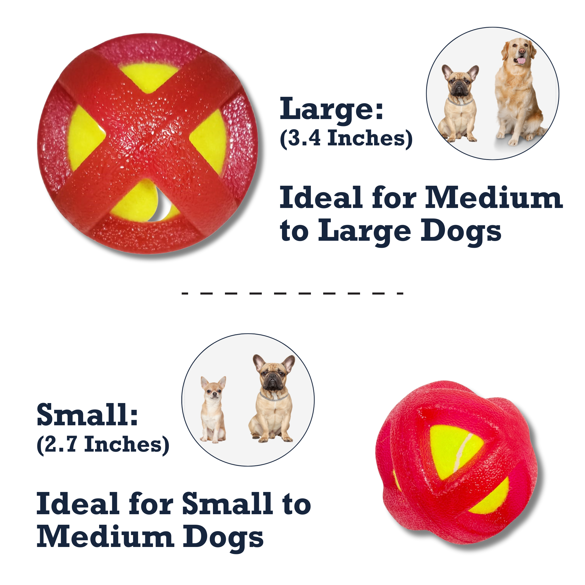 TPR-Coated Agility Tennis Ball Dog Toy – Durable & Pet-Safe - BIG FRENCHIES