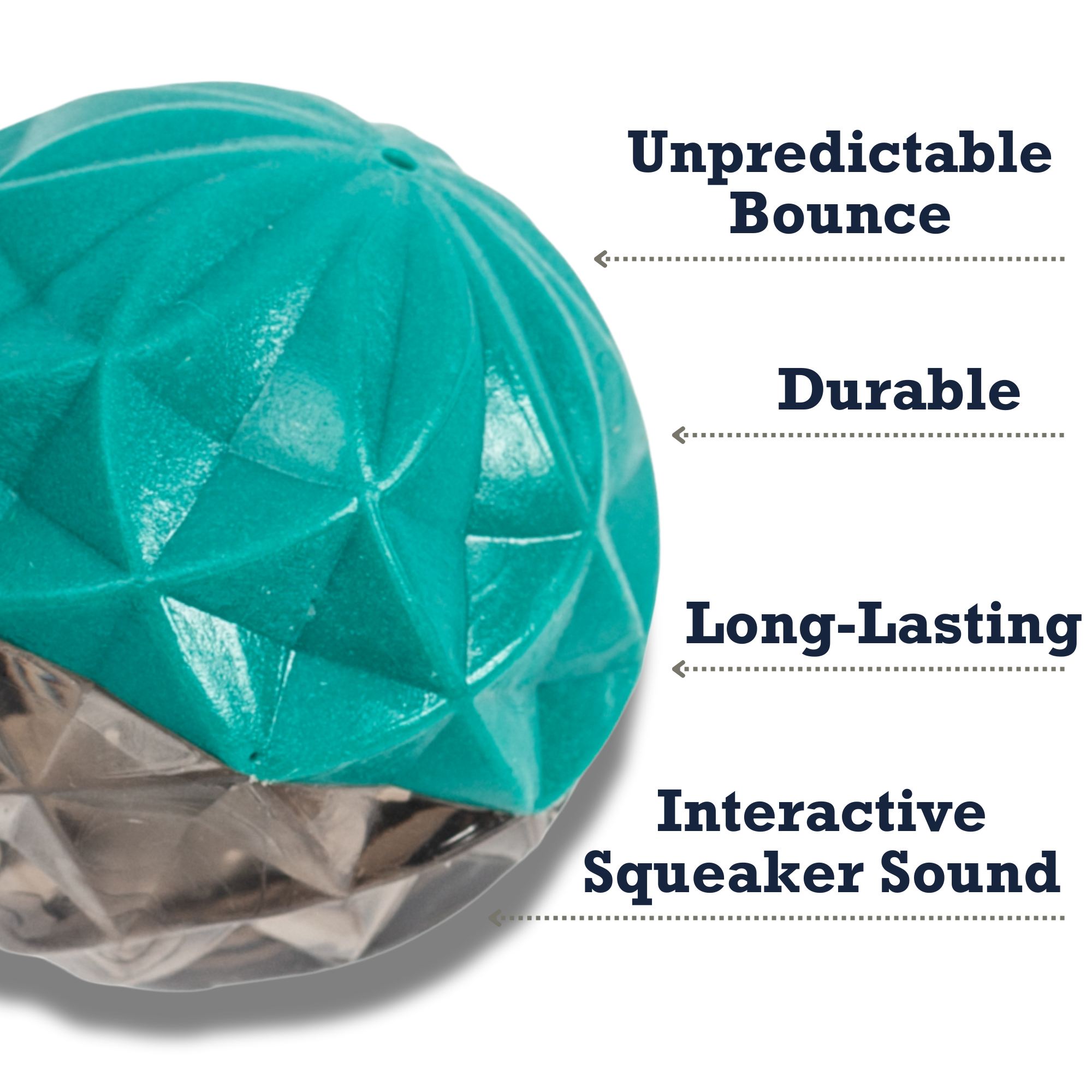 Country Living Geometric Textured Ball Dog Chew Toy, Interactive Rubber Toy for Mental Stimulation – Small - BIG FRENCHIES
