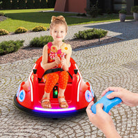 12V Electric Ride On Car with Remote Control and Flashing LED Lights-Purple