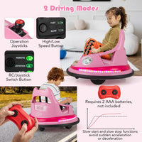 12V Kids Ride On Bumper Car with Remote Control and Dual Joysticks-Blue