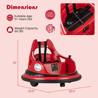 12V Kids Ride On Bumper Car with Remote Control and Dual Joysticks-Blue