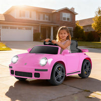 12V Electric Ride On Car Licensed RUF?CTR with Remote Control and Music-Pink