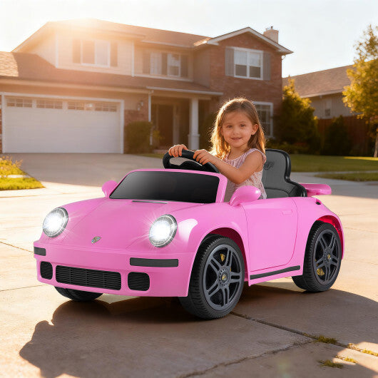 12V Electric Ride On Car Licensed RUF?CTR with Remote Control and Music-Pink
