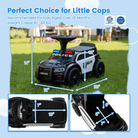 Toddler Sliding Car with Steering Wheel and Under-Seat Storage Push-Black