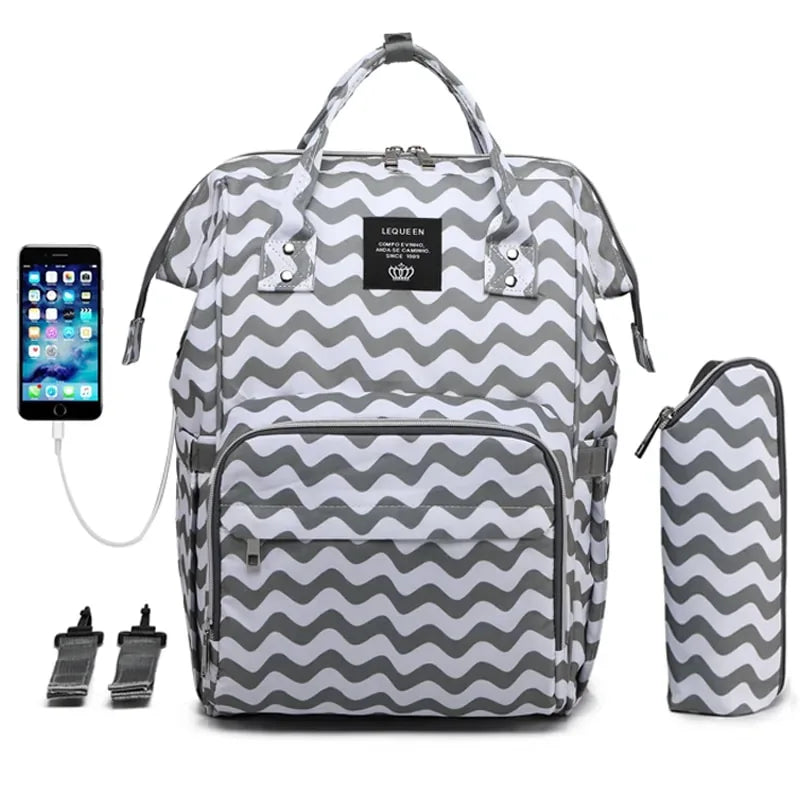 USB Diaper Baby Bag - # BAGEG11910001 - BIG FRENCHIES