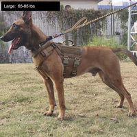 Tactical Dog Harness 6 Buckle No Pull MOLLE Vest Adjustable 3/4 Coverage