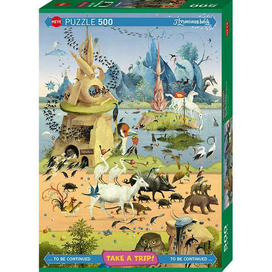 Take a Trip with Hieronymus Bosch 500 Piece Jigsaw Puzzle Heye - BIG FRENCHIES