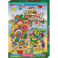 Take a Trip with Jon Burgerman 500 Piece Jigsaw Puzzle Heye